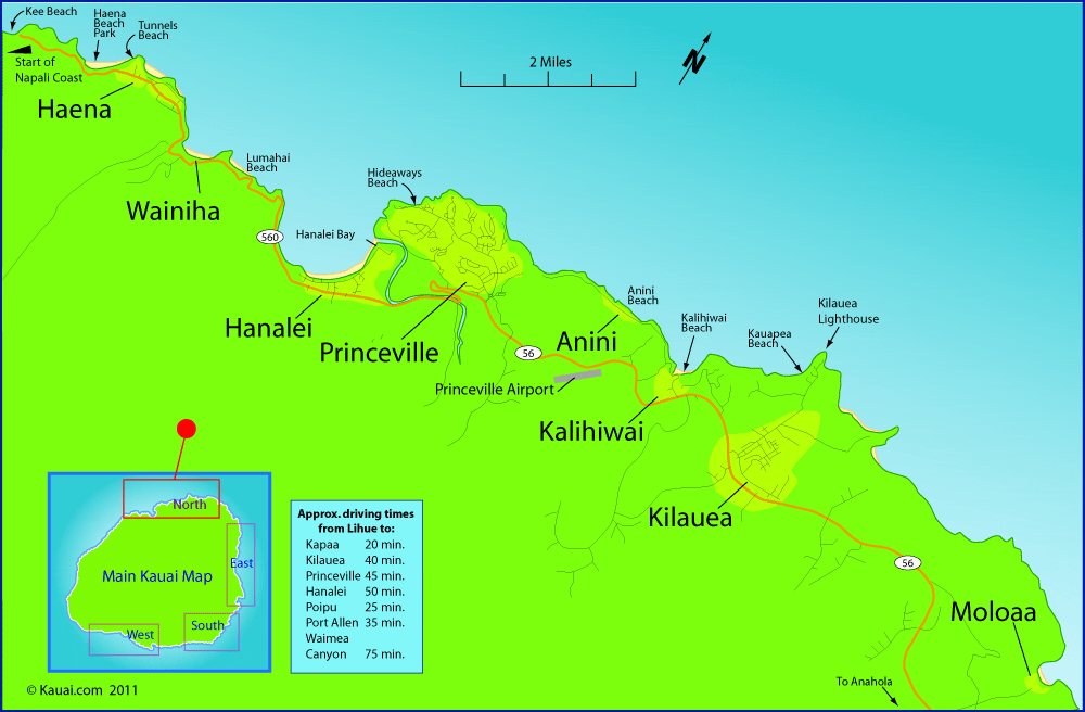 Kauai Island Map