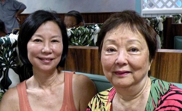 Donna Muramoto, left, and her mother, Millie Sasaki, keep Lihue Barbecue Inn a family business.