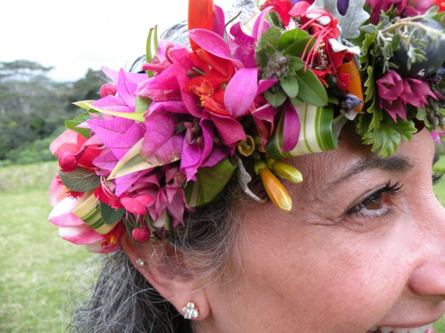 A haku lei is a wearable bouquet.
